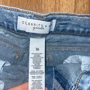 Girls Celebrity Pink Jean Shorts